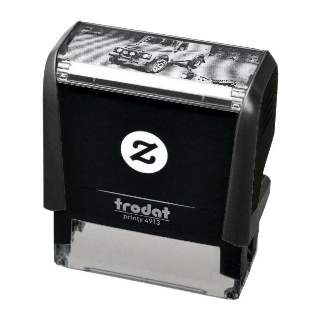 Retro motorcycle gift självfärgande stämpel (Produkt)