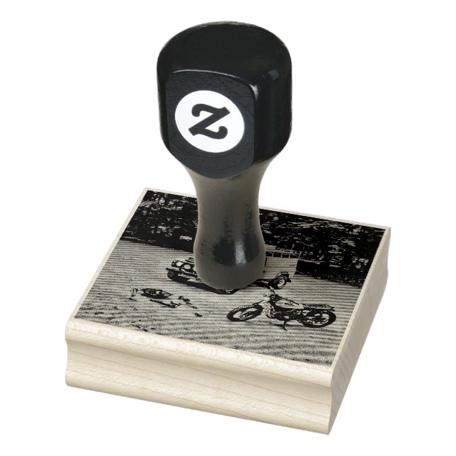 Retro motorcycle gift stämpel (Stämpel)