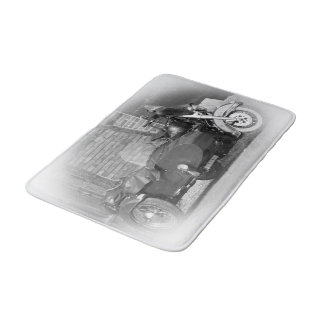 retro motorcycle sidecar bath mat badrumsmatta