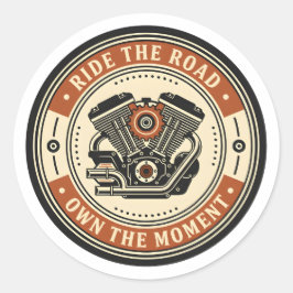 Retro motorcykelmotor märke stil