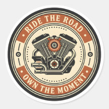 Retro motorcykelmotor märke stil
