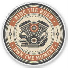 Retro motorcykelmotor märke stil klistermärken