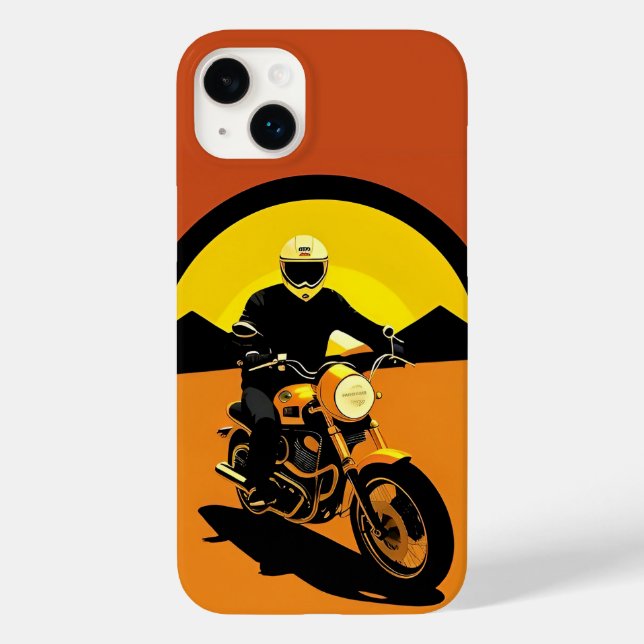 🏍️ Retro motorcyklist siluett (Baksida)