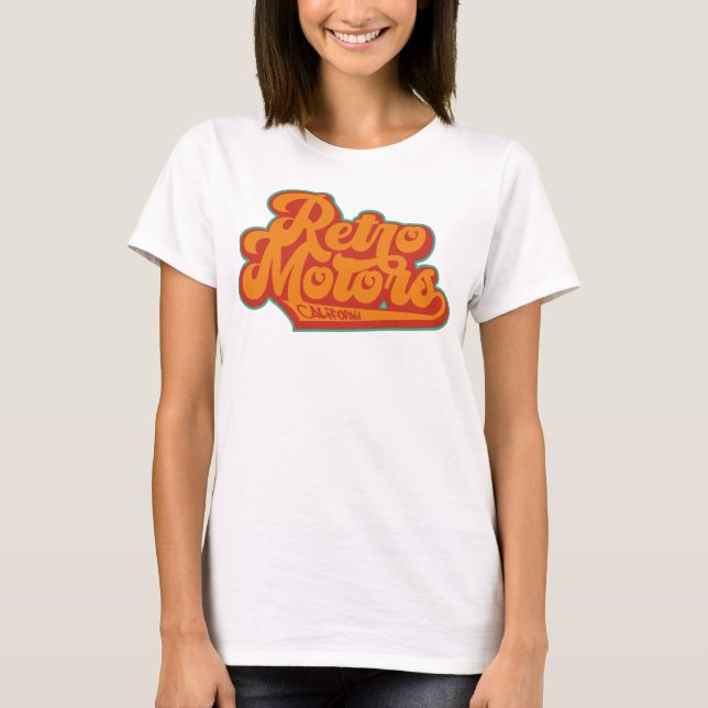 Retro Motors California Classic anpassningsbar Tan T Shirt (Framsida)