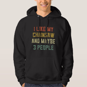Retro motorsåg för manlig avverkning Trädtrimmer A Hoodie