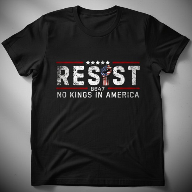 Retro motstå inga kungar i Amerika T Shirt (Skapare uppladdad)