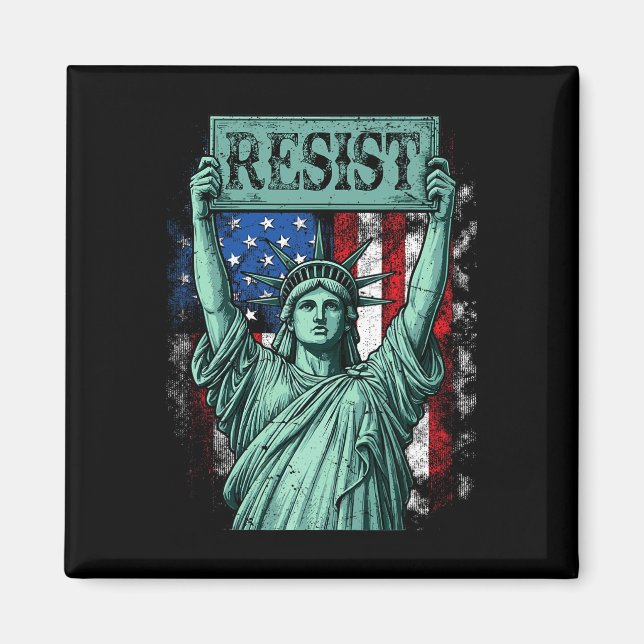 Retro motstå inte min president Anti-trump Magnet (Framsidan)