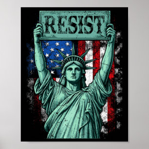 Retro motstå inte min president Anti-trump Poster