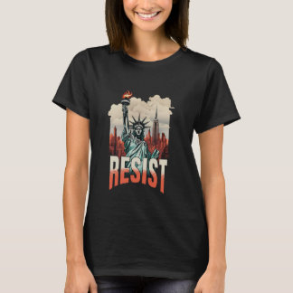 Retro Motstånd Staty över Frihet Aktivism Vintage T Shirt