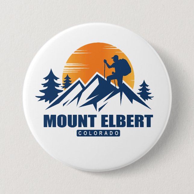 Retro Mount Elbert Hike T-Shirt Knapp (Framsida)