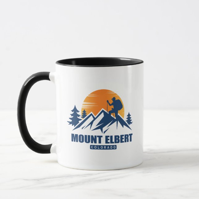 Retro Mount Elbert Hike T-Shirt Mugg (Vänster)