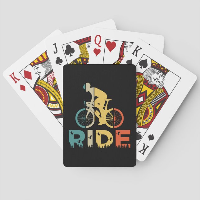 Retro Mountain Bike och Outdoor Casinokort (Baksidan)