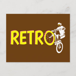 Retro Mountain Bike Whestand stand Vykort