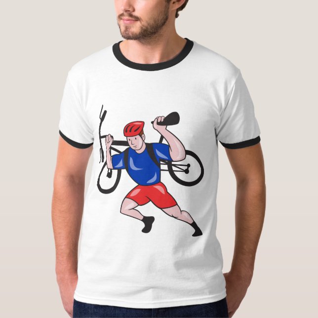 Retro Mountain Biker Tee Shirts (Framsida)