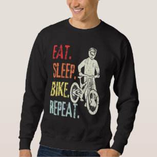 Retro Mountain Biking Bicycle Cycling Eat Soat Bi Lång Ärmad Tröja