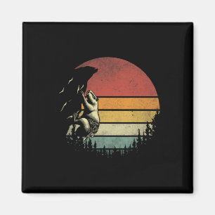 Retro Mountain Climber Vintage Rolig Capyra Klippb Magnet