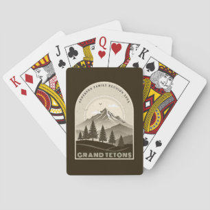 Retro Mountain Familjesemester Brun ID1136 Casinokort