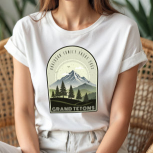 Retro Mountain Familjesemester Grön ID1136 T Shirt