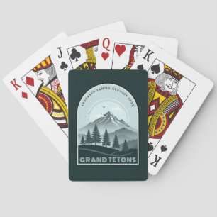 Retro Mountain Familjesemester Teal ID1136 Casinokort