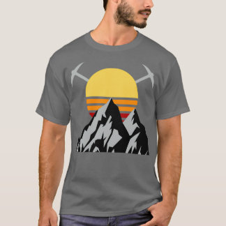 Retro Mountain Ice klättring 1 T Shirt