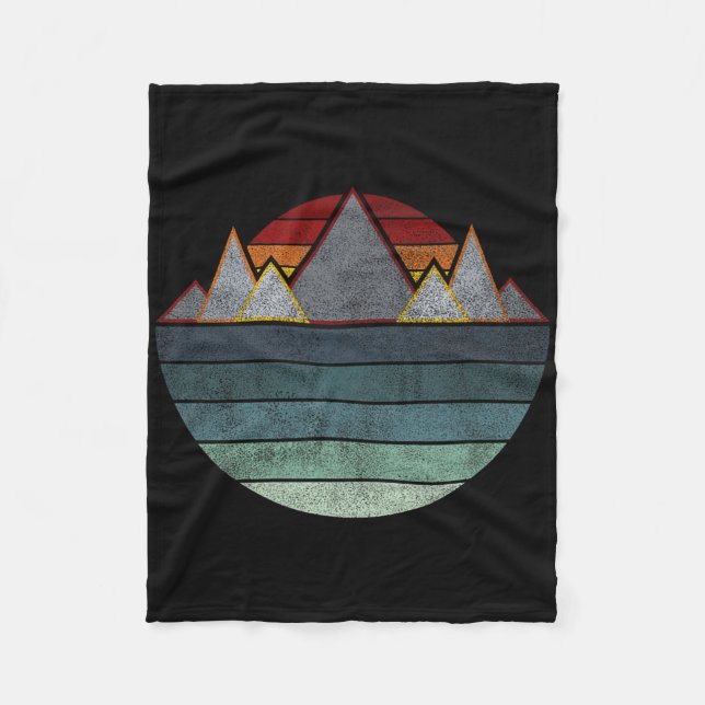 Retro Mountain Outdoors - Vandring, Camping, Klipp Fleecefilt (Framsidan)