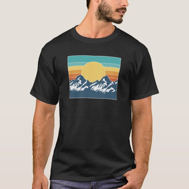 retro mountain  t shirt (Framsida)