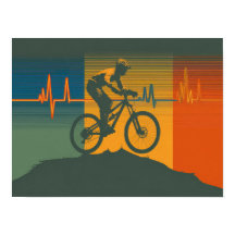 Retro Mountainbike-hjärtats slag