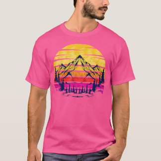 Retro Mountains Camping Nature Hiker Gift utomhus T Shirt