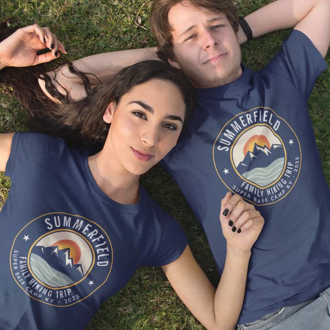 Retro Mountains Familjejackning som matchar Pappa T Shirt (Skapare uppladdad)