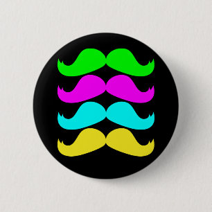 Retro Moustaches för RGB Fluo Knapp