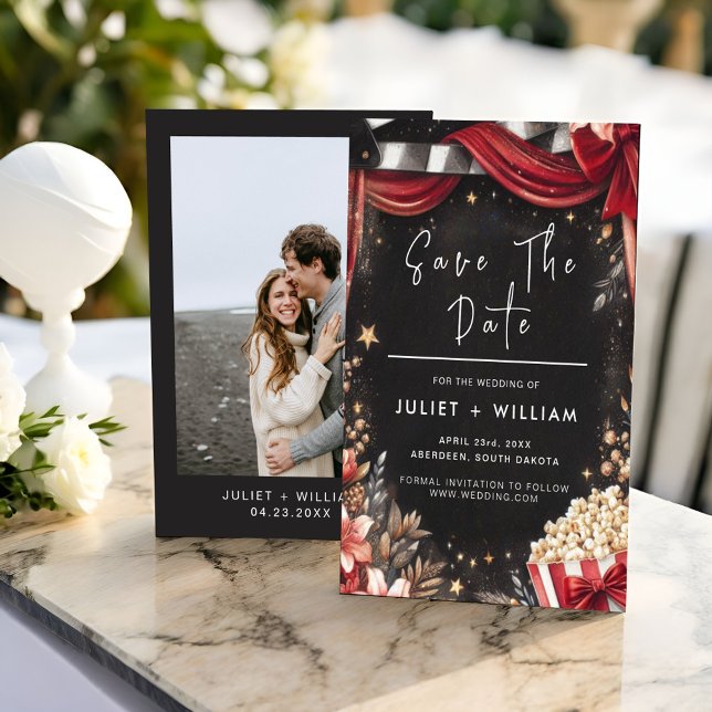 Retro Movie Biljett Popular Bröllop Spara Datumet (Skapare uppladdad)