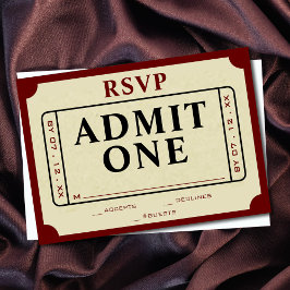 Retro Movie Biljett Stub Admit One OSA Kort