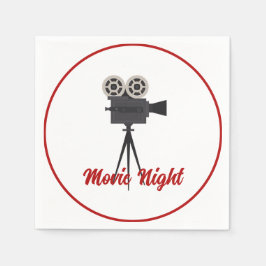 Retro Movie Camera Anpassningsbar Papper Pappersservett