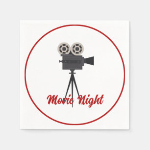 Retro Movie Camera Anpassningsbar Papper Pappersservett