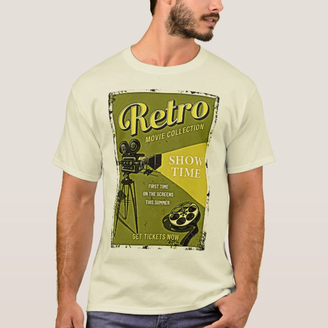 Retro Movie Poster T-Shirt (Framsida)