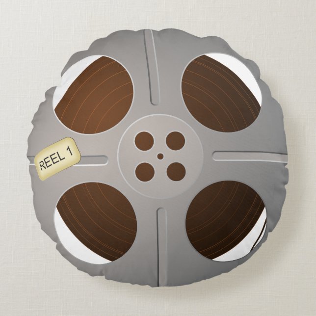 RETRO MOVIE REEL CLASSIC DESIGN RUND KUDDE (Framsidan)