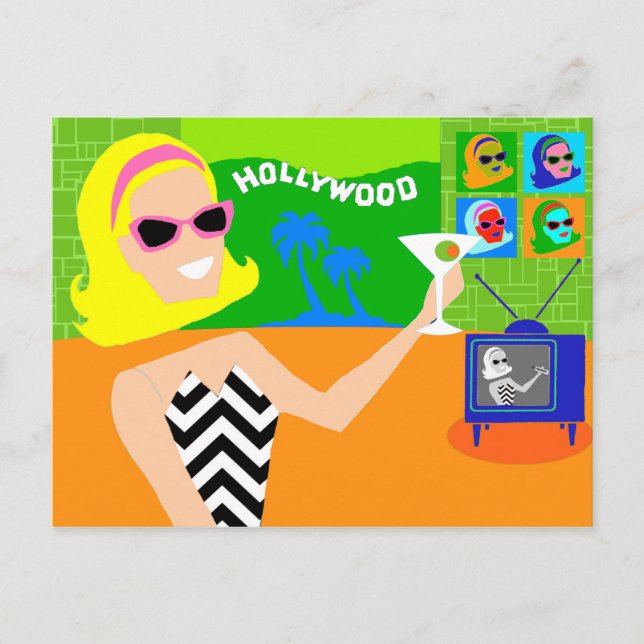 Retro Movie Star-vykort Vykort (Framsida)