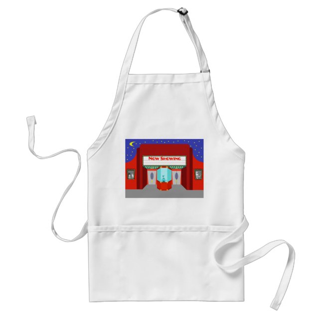 Retro Movie Theater Apron Förkläde (Framsidan)