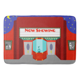 Retro Movie Theater Bath Mat Badrumsmatta