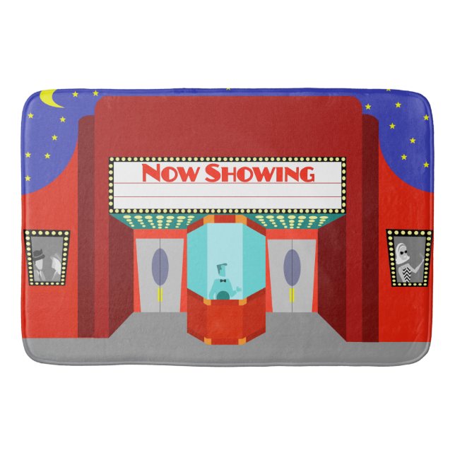 Retro Movie Theater Bath Mat Badrumsmatta (Framsidan)