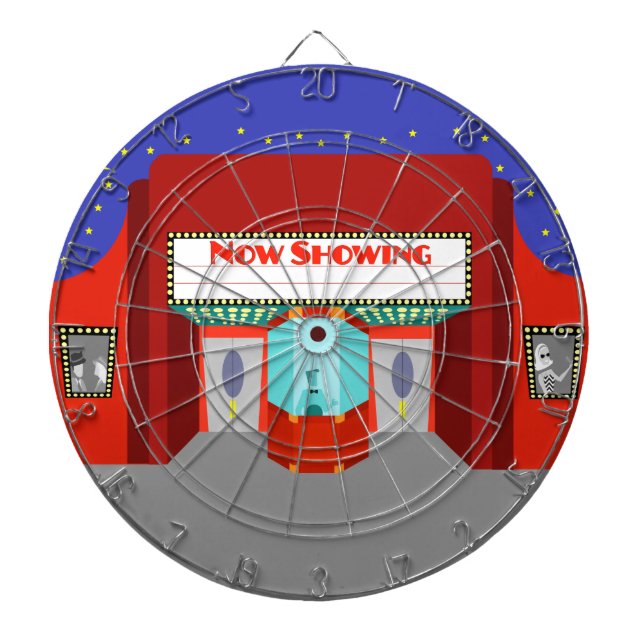 Retro Movie Theater Dart Board Darttavla (Framsidan)