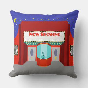 Retro Movie Theater Dekorativ kudde