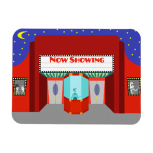 Retro Movie Theater Flexible Magnet