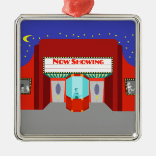 Retro Movie Theater julprydnad Julgransprydnad Metall