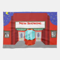 Retro Movie Theater Kitchen Towel