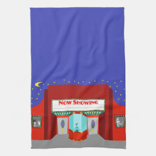 Retro Movie Theater Kkökshandtag Kökshandduk