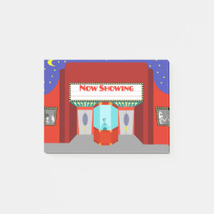 Retro Movie Theater PostIT-anteckningar Post-it Block