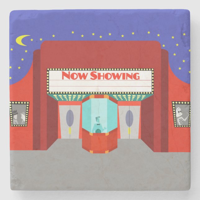 Retro Movie Theater Stone Underlägg (Framsidan)