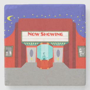 Retro Movie Theater Stone Underlägg Sten