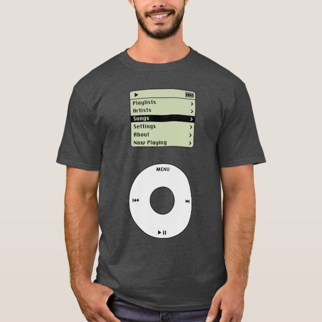 Retro MP3 Player Pod Musicech Costume friends retr T Shirt (Framsida)